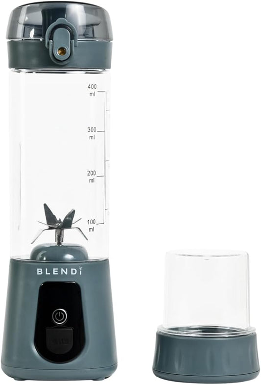 BLENDi Pro+ Portable Blender (New 2025 Model, 17.5oz, Gray) – Upgraded 120W Motor, USB-C Rechargeable, Cordless Personal Blender for Smoothies & Shakes – BPA-Free, Self-Cleaning, Travel-Friendly