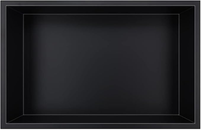 Stainless Steel Shower Niche 18" X 12", No Tile Needed Wall Niche, Recessed Shower Shelf for Bathroom Storage, Matte Black