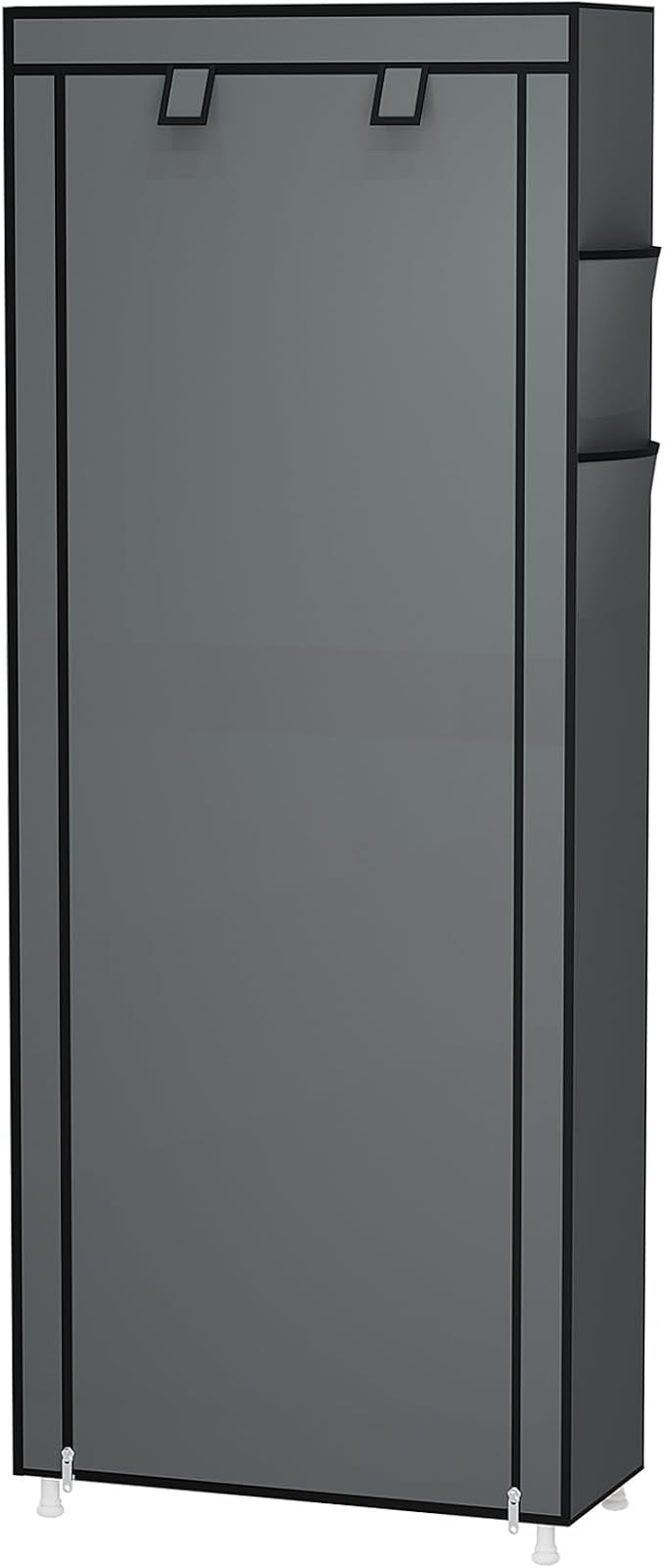 Calmootey 9 Tier Shoe Rack Organizer,Portable Shoe Shelf with Nonwoven Fabric Cover for Closet Hallway,Bedroom,Entryway,Grey