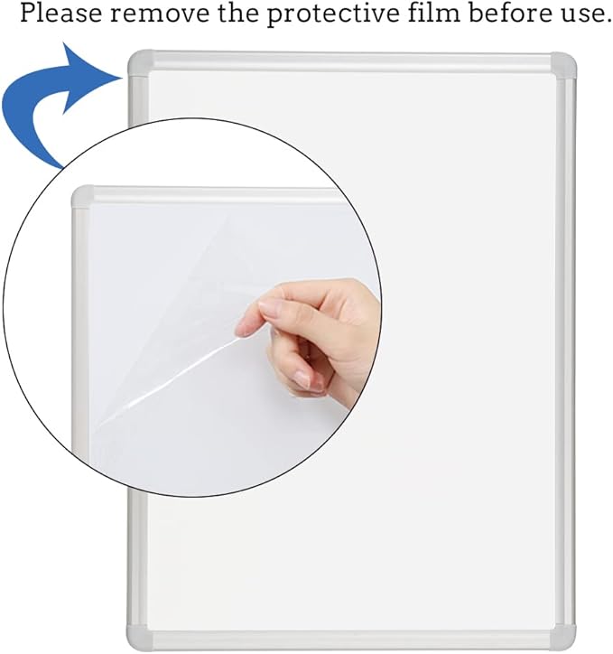 DEVELOP Large Magnetic Dry Erase Board, 60" X 36", Hanging Whiteboard for Home Office School Supplies, Silver Aluminium Frame with Detachable Marker Tray, 4 Markers, 1 Eraser and 4 Magnets