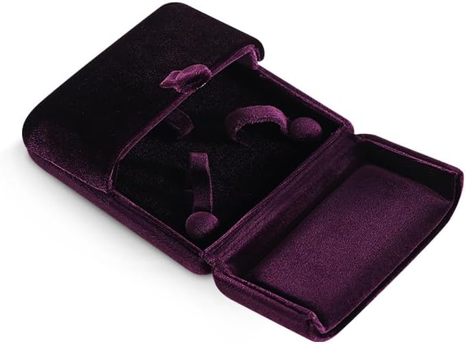 Velvet Bracelet Box，Ceremony Gift Boxes for Jewelry Display，Bracelets Holder for Women，Men Valentine Gifts Case (Purple)