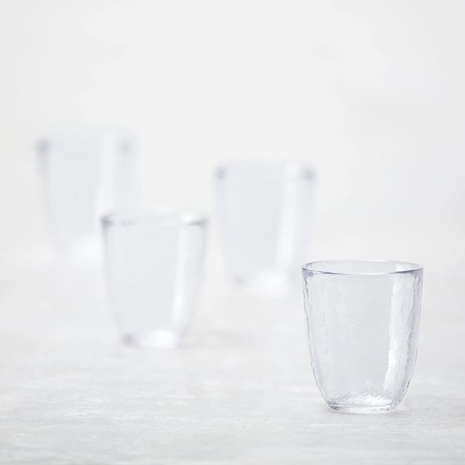 Fortessa Los Cabos Glass Drinkware Collection, 10 Ounce Tumbler (Set of 4), Clear