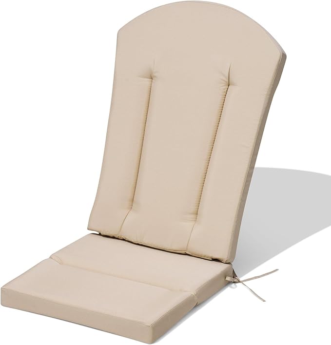 Crestlive Products Adirondack Chair Cushion Outdoor Rocking Chair Cushion Water Resistant 50x20 Inch High Back Patio Replacement Cushions, Beige