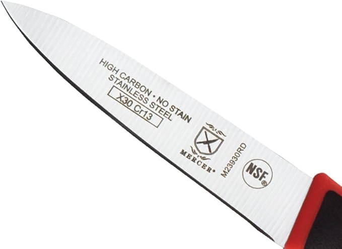 Mercer Culinary Millennia Color Handle Cutlery 3" Slim Paring Knife Red