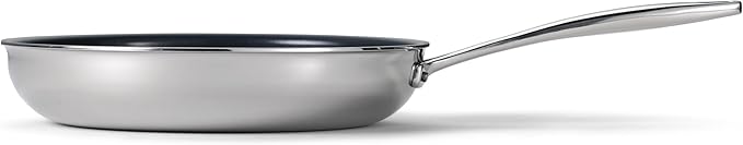 Tramontina Signature 10-Inch Tri-Ply Clad Stainless Steel Frying Pan with Ceramic Non Stick Interior, Induction-Ready Nonstick Skillet, Oven-Safe, Dishwasher-Safe