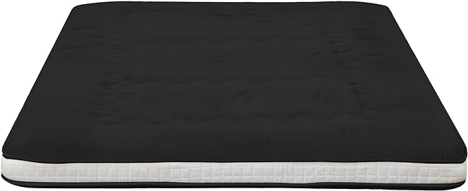 Dr.Futon Japanese Floor Futon Mattress Extra Thick Folding Roll Up Bed Topper Mat for Guest,Lounger and Tavel