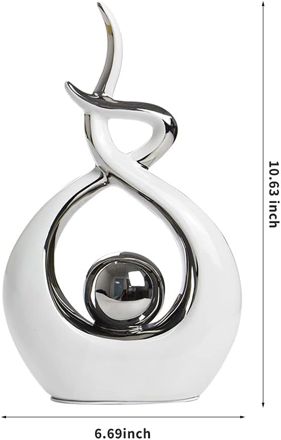 Norrclp Home Decor Modern Abstract Art Ceramic Statue Table Decorations for Dining Room Living Room Office Centerpiece