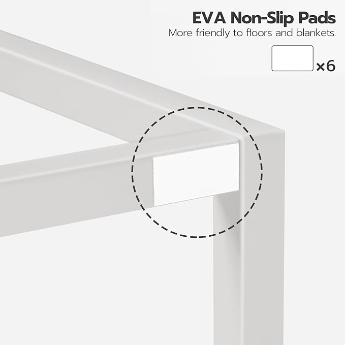 HOOBRO Dining Bench, 47.2 Inch Industrial Style Kitchen Table Bench, Steel Frame, Easy to Assemble, for Kitchen, Dining Room, White and Natural WN12CD01
