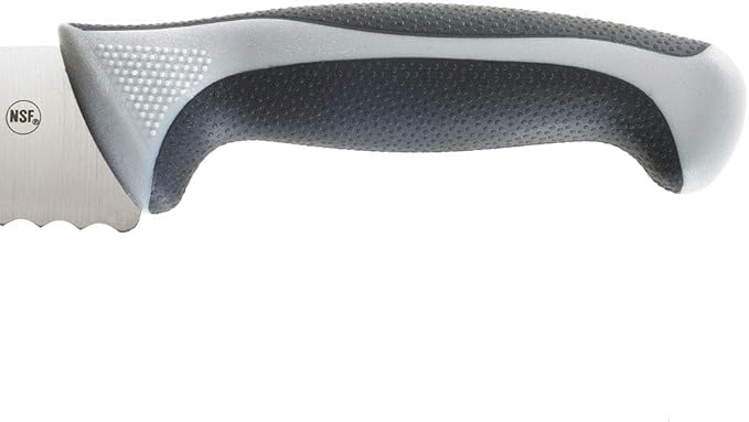 Mercer Culinary Millennia Colors Stainless Steel Bread Knife 10-Inch Wavy Edge Wide, Gray