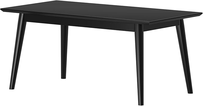 Plank+Beam 40 Inch Mid Century Modern Coffee Table, Wood Coffee Tables for Living Room, Rectangular Center Table, Occasional Table for Small Spaces, Black