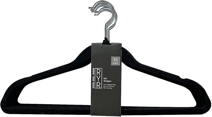 30 Pack Velvet Hangers - Non-Slip and Space-Saving Closet Organizers - Durable Soft-Touch, Black Hangers for Clothes, Coats, and Wardrobe Essentials Luxury, Ganchos De Ropa, Gift