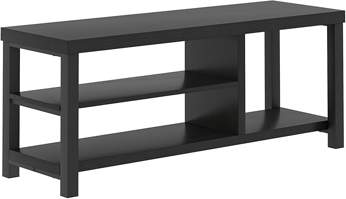 EXCEFUR Shoe Bench, Rustic Wooden Storage Bench for Entryway Hallway, Industrial Indoor Shoe Rack Bench Seat for Living Room Bedroom, 43.3 Inch Black