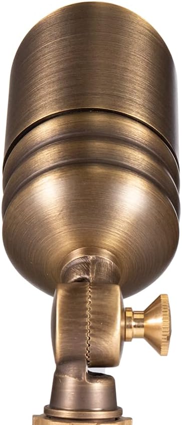 VOLT Fat Boy 12V Brass Outdoor Mini Spotlight (Bronze) for Low Voltage Landscape Lighting of Yard, Lawn, Garden, Patio, Trees & House