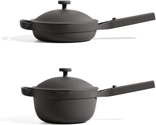 Our Place Mini Home Cook Duo - 8.5" Always Pan & Small Perfect Pot Bundle | Multi-Functional Cookware Set Replaces 18 Pieces | Char