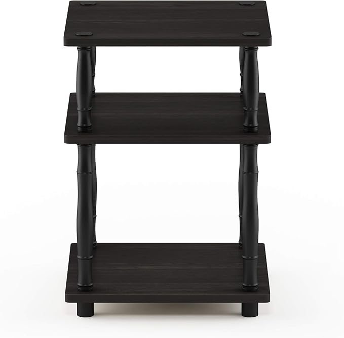 Furinno Turn-N-Tube Easy Assembly Multipurpose End Table / Side Table / Sofa Table / Nightstand, Classic Tubes, French Oak Grey/Black