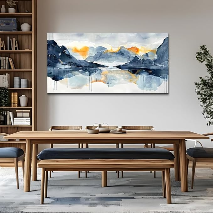 FUHAIHUA Large Canvas Wall Art For Living Room Home Decorations For Bedroom Office Wall Decor Abstract Watercolor Pictures Aesthetic Paintings Art Prints Contemporary Decor 30x60 In