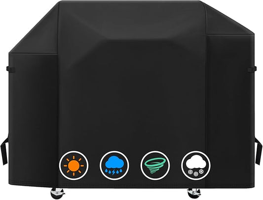 Heavy Duty 600D Polyester Cover Compatible with Traeger Silverton 810, Silverton XL Pellet Grill Smoker Outdoor Waterproof fit for Traeger Silverton 810 XL Pellet Grill Cover Full Length BAC593