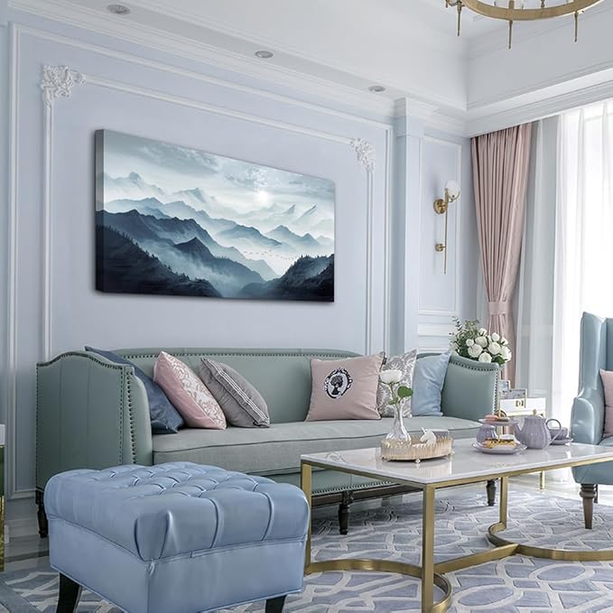 Lapremoly Canvas Wall Art For Living Room Large Wall Decorations For Office Bedroom Wall Decor Frame Pictures Artwork Home Decor Abstract Mountain Landscape Wall Painting Poster Hotel Decor 30"X60"