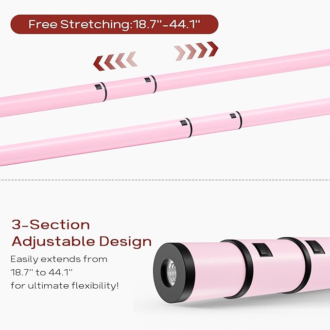 Bumusty 4-Tier Long Expandable Shoe Rack for Closet, 18"-44" Adjustable Shoe Rack for Entryway, 20-24Pairs Large Shoe Organizer Shelf Storage, Sturdy Metal, Black