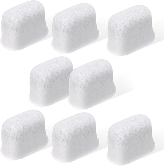 8 Pack Charcoal Water Filters Replacement for KitchenAid Espresso Machine KES6551 Series, Coffee Maker Accessories
