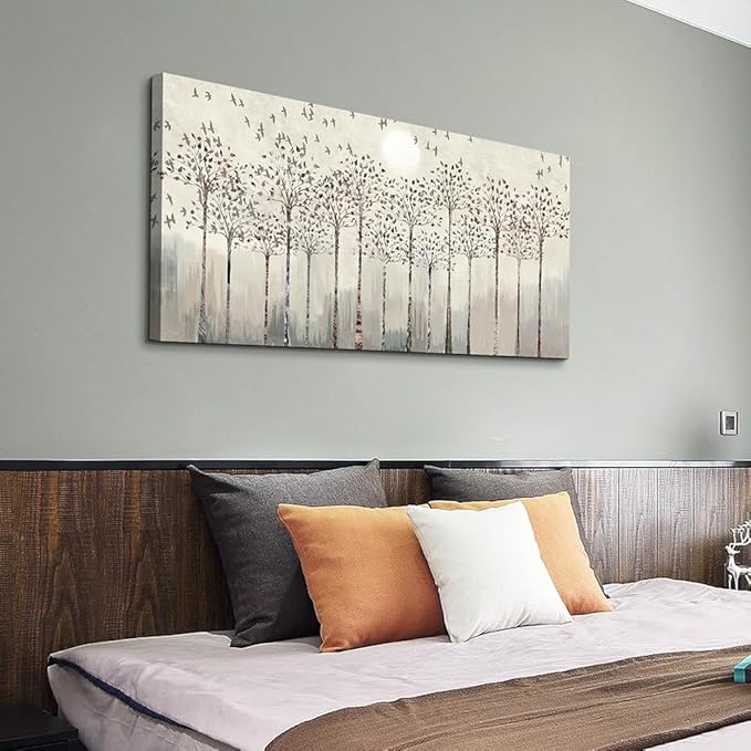 Wapluam Large Canvas Wall Art For Living Room Framed Wall Deco For Office Modern Bedroom Room Wall Decorration Scenery Abstract Wall Paintings Canvas Prints Pictures Artwork Boho Home Decor 30X60in