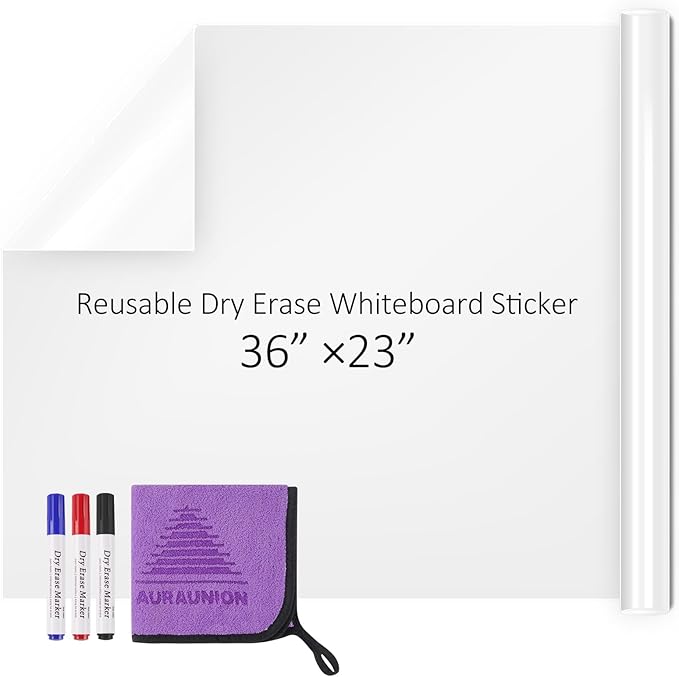Dry Erase White Board Sticker for Wall (36 × 23)