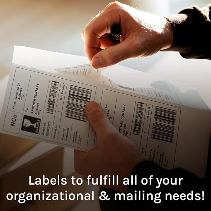 Premium Label Supply White Sticker Address Labels – 2" x 4" – Laser/Inkjet Compatible – (10 per Sheet), 100 Sheets – 1,000 Total Adhesive Labels