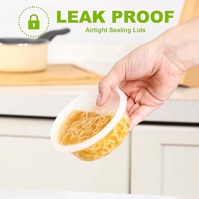 AOZITA 36 Sets 8 oz Plastic Deli Containers with Lids, Airtight Food Storage Containers, Freezer/Dishwasher/Microwave Safe, Soup Containers For Takeout Meal Prep Storage