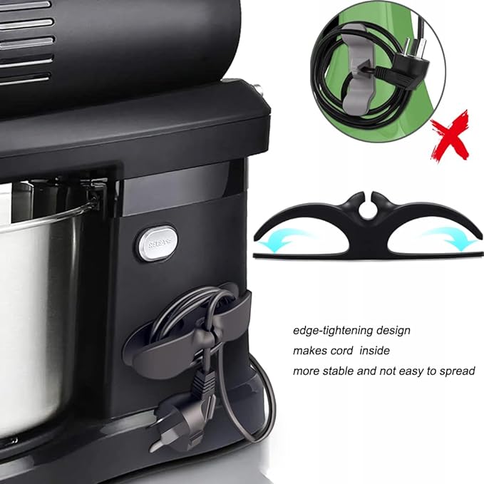 Cord Organizer for Appliances, 10PCS Kitchen Appliance Cord Winder Cable Organizer, Cord Holder Cord Wrapper for Appliances Stick on Pressure Cooker, Mixer, Blender, Coffee Maker, Air Fryer