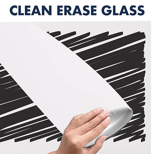 Quartet Glass Whiteboard, Magnetic Dry Erase Board, Wall Mounted Whiteboard for Office, School and Home, 48" W x 48" H, White (Q25F02IMW)