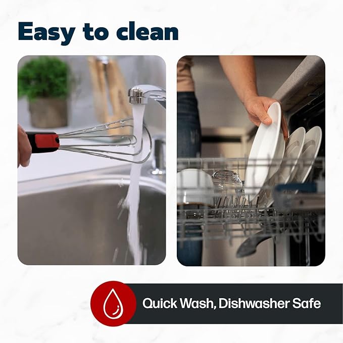 Flat Whisk and Tongs for Cooking – Multipurpose Kitchen Tool for Beating Eggs, Salad Tongs, BBQ, Whisks for Cooking, Easy Whisk, Hand Whisk (Black)