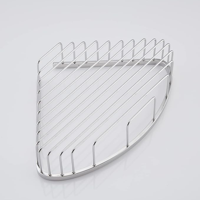 Bathroom Shower Caddy Corner Shelf, Corner-Hollow Design, Ultra Sturdy Rust-Proof Stainless Steel Shelf Organizer Shampoo Holder, Wall Mounted Storage Rack for Bathroom, Polished Chrome