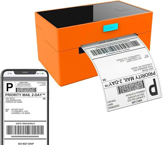 Bluetooth Shipping Thermal Label Printer, Portable 4×6 Label Makers for Small Business,Compatible with Android、iPhone、Windows＆Mac,Widely Used for Home＆Small Businesses and Office