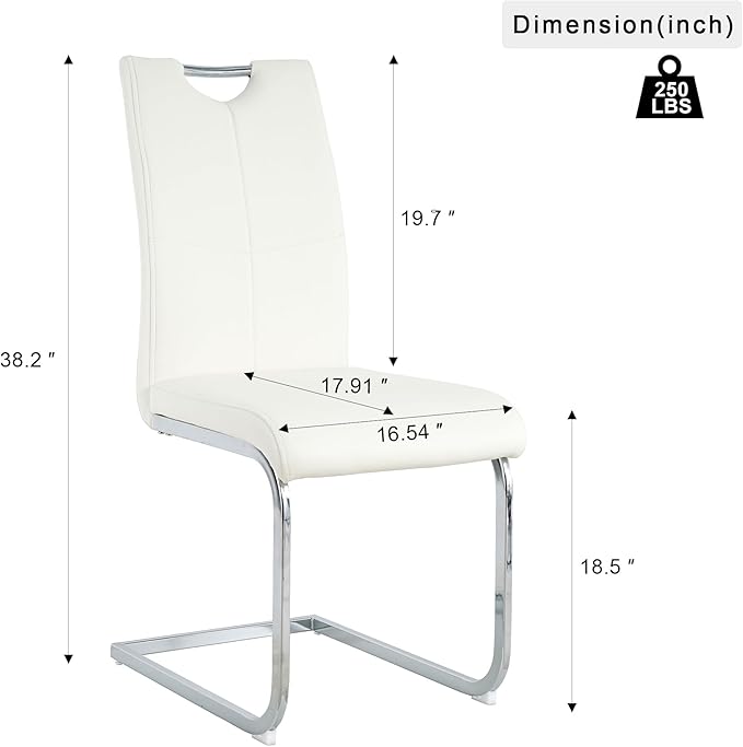 51'' Silver Glass Dining Table Set for 4,5 Piece Kitchen Table and Chairs Set with Metal Legs and 4 PU Leather Dining Chairs for Kitchen Room Small Spaces