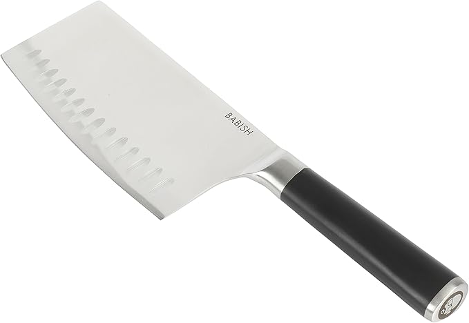 Babish High-Carbon 1.4116 German Steel 6.5 Inch Full Tang, Forged Cleaver Kitchen Knife