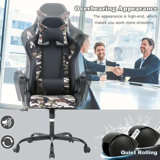 Office Chair Gaming Chair Desk Chair Ergonomic Executive Swivel Rolling Computer Chair with Lumbar Support