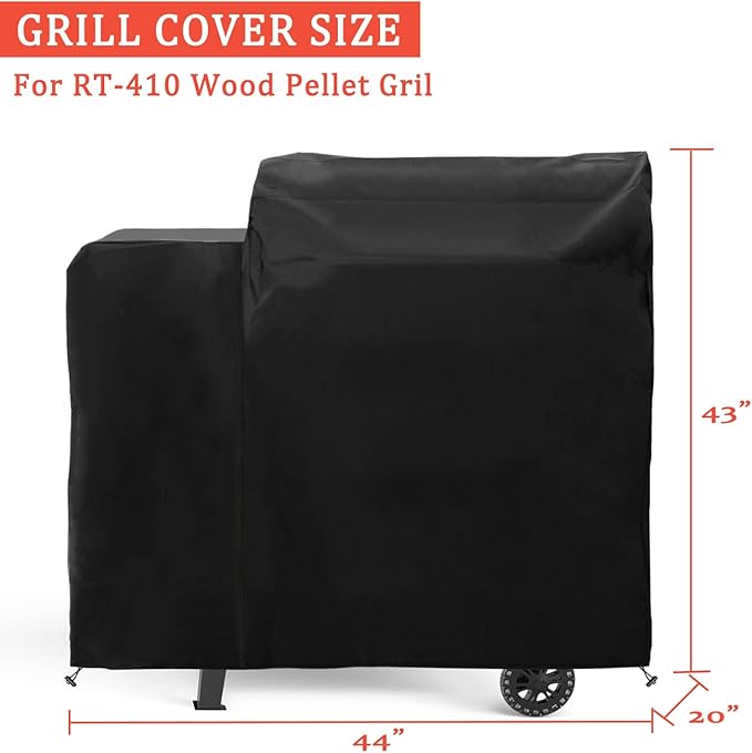 Grill Cover Replacrment Recteq RT-410/340 RT-B380 and Rec Tec RT-B380X Bullseye Deluxe Wood Pellet Grill, Full Length Heavy-Duty Premium Cover, Waterproof Moisture Proof Breathable