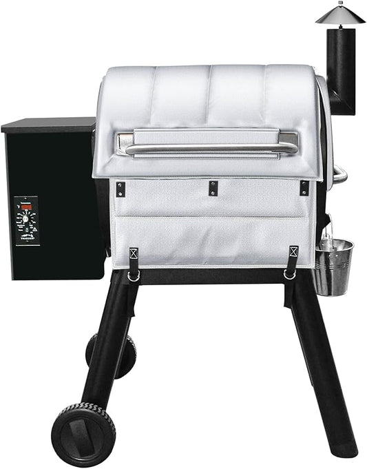 Insulation Blanket for Traeger Pro 22,Pro 575,Tailgater 20,Ironwood 650 and Lil' Tex Elite Wood Pellet Smoker Grill,BAC626 Pro 22/575 Insulation Blanket Grill Accessory for Winter Smoking,Silver