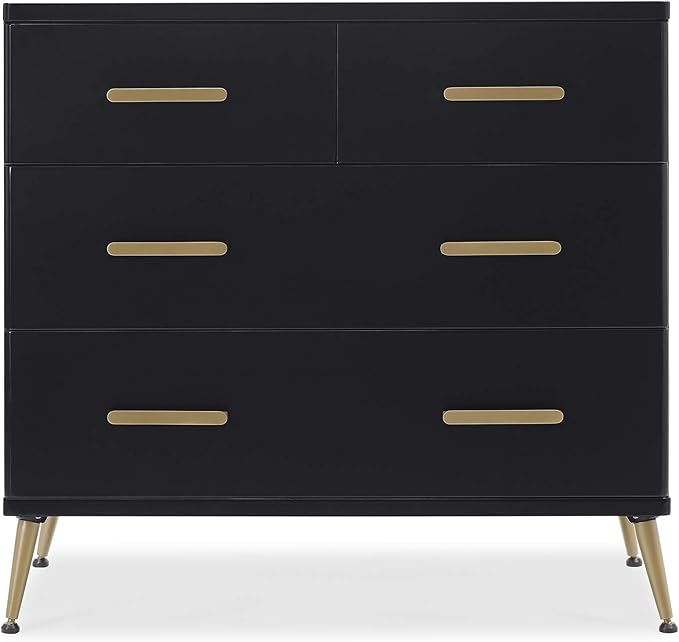 Delta Children Sloane Crib 7-Piece Baby Nursery Furniture Set–Includes: Convertible Crib, Dresser, Changing Top, Crib Mattress, Fitted Sheets, Toddler Guardrail & Changing Pad, Black w/Melted Bronze