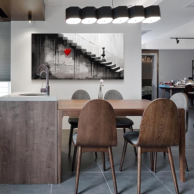 Lapremoly Canvas Wall Art For Living Room Wall Decor For Bedroom Girl Room Office Decoration Kid Graffiti Street Wall Painting Banksy Watercolor Pictures Print Artwork Modern Home Decor 20 X40 In