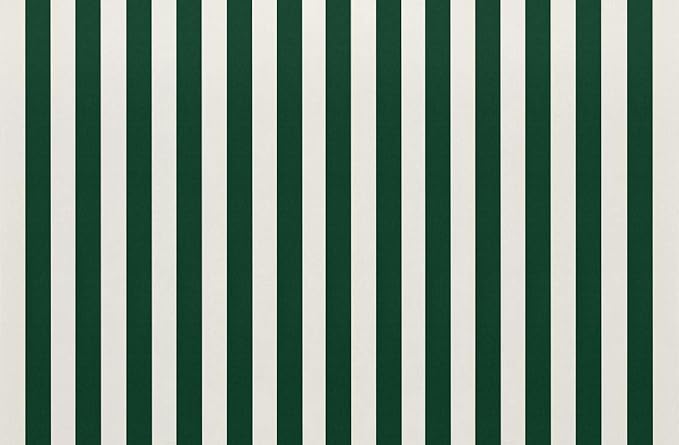 RSH DECOR: Tufted Adirondack Chair Cushion | 42.5” x 21” | All-Weather Spun Fabric | Water and Fade-Resistant | Outdoor Cushion for Patio Furniture | Hunter Green & White Stripe