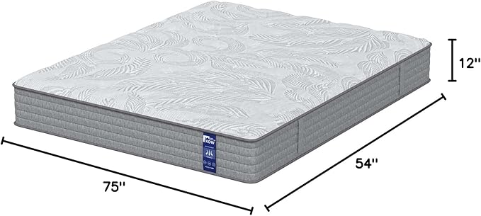 Full Mattress 12 Inch, Memory Foam Mattress with Pocket Spring, Soft & Comfortable Medium Firm, Motion Isolation, Pressure Relief, CertiPUR-US Certified (75"*54"*12")