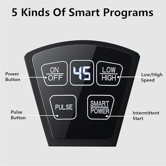 Liebe&Lecker Smoothie Blender with 1200W-Peak-Watts, Powerful Smoothie Maker Smart Technology Blended Frozen Fruit for Smoothies, with BPA Free 28-oz To-go Cup and 50-oz Jar