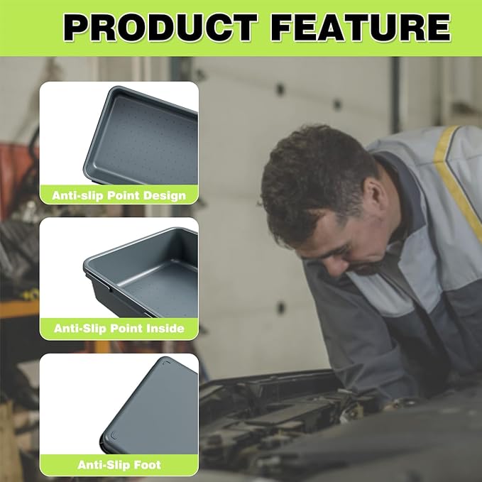 BYCY 38PCS Interlocking Desk Drawer Organizer Tray Divider Set, Plastic Black Desk Organizer Separator, Office Drawer Dividers Storage Bins for Office Bathroom Kitchen (38pcs 5Size)