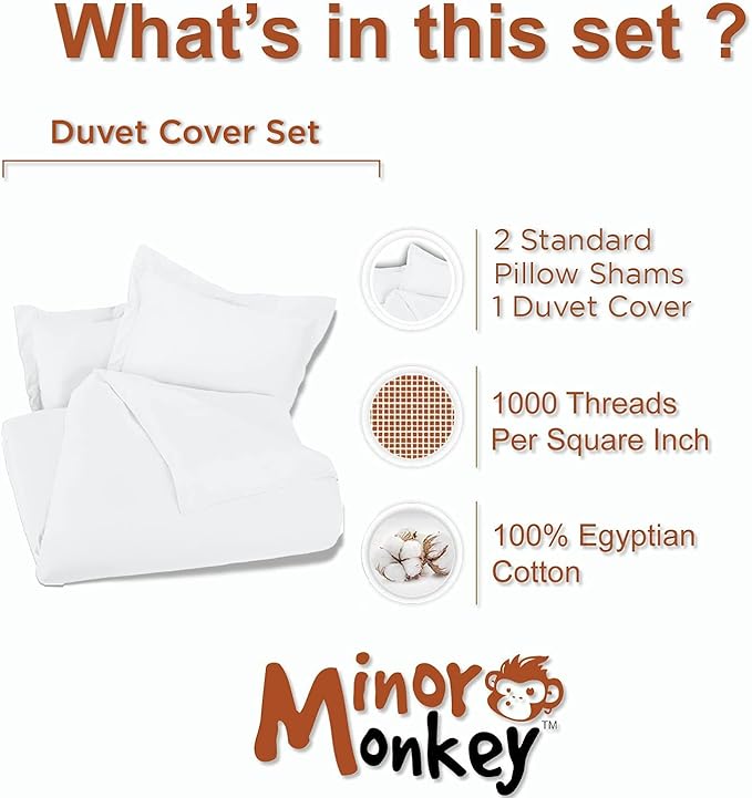 King Duvet Cover 1000 Thread Count 100% Egyptian Cotton Sateen Weave Luxury Sky Blue Quilt Cover 3 PC Bedding Set - Comforter Cover & 2 Pillow Shams with Zipper Closure