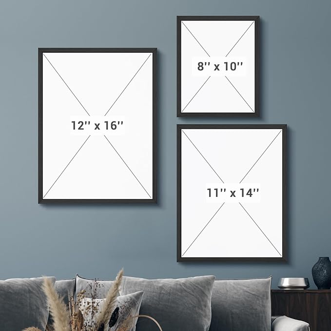 wall26 Custom Framed Poster Wall Art for Living Room, Bedroom Canvas Prints for Home Decoration Ready to Hang - 11"x14" Black