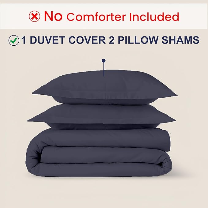 Kotton Culture 120"x98" 3 Pc Oversized King Duvet Cover Set 100% Egyptian Cotton - 600 TC Comforter Cover, Zipper Closure & Corner Ties - Fits Large King Inserts (Oversized King,Dark Grey)