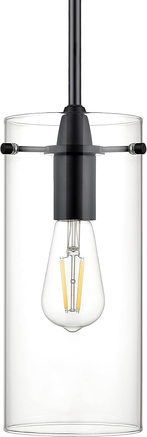 Black Pendant Lights Kitchen Island - Large Clear Glass Pendant Light Fixture