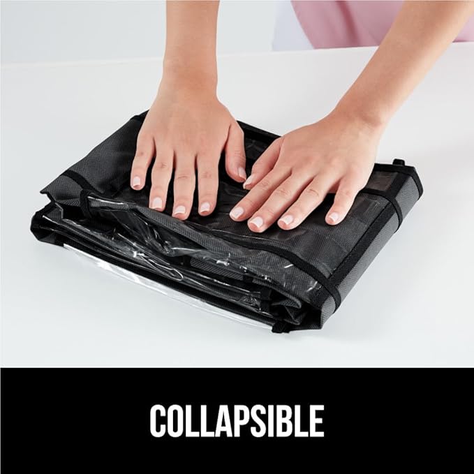 GORILLA GRIP Over the Door Shoe Organizer, 24 Large Breathable PVC Pockets, Space Saving Hanging Storage Holder, Closet Rack Hanger Holds Up to 40 lbs, Hangs on Closets for Shoes 2 Pack, Black