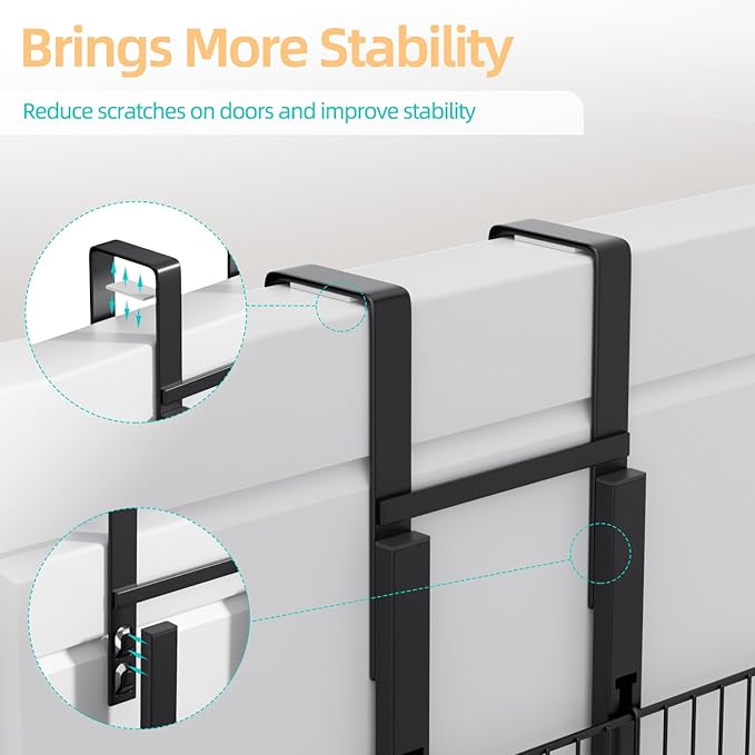 8-Tier Over the Door Organizer with Baskets - Metal Spice Rack Hanging Storage Rack for Pantry, Kitchen, Spices & Laundry, Adjustable Shelves, Heavy Duty Hanging Storage Organizer Door Mount, Black